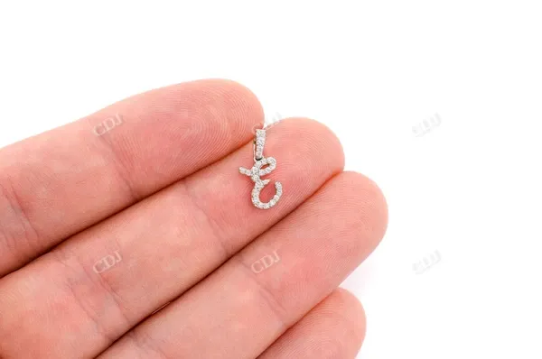 0.20CTW Painter Letter E Pendant