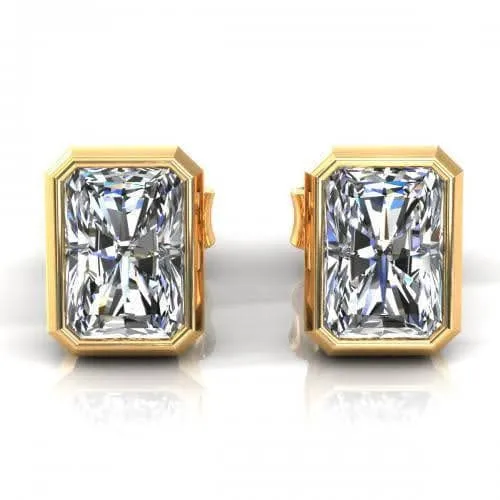 0.25-2.00 CT Radiant Cut Diamonds - Stud Earrings