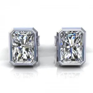 0.25-2.00 CT Radiant Cut Diamonds - Stud Earrings