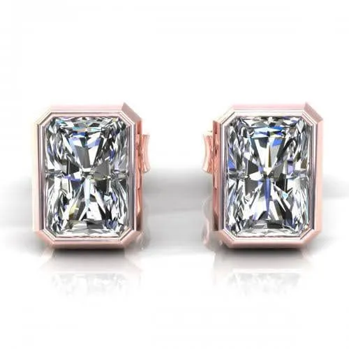 0.25-2.00 CT Radiant Cut Diamonds - Stud Earrings