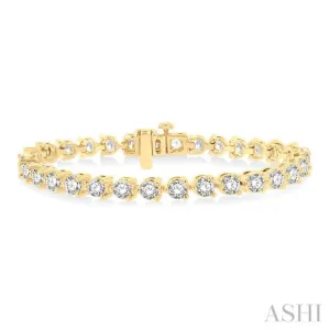 10.00CT RDDM 3 PRONG BRACELET YG 14K-G*