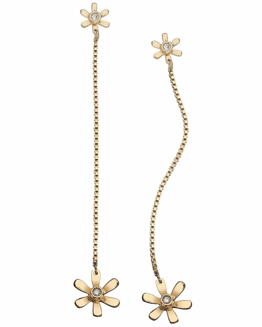 14k Gold Vermeil Effie Daisy Chain Drop Earrings