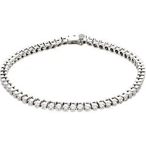 14K White 3 CTW Diamond Line 7.25" Bracelet