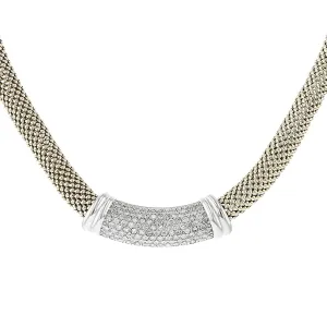 14K Yellow Gold Necklace with Large Diamond Slide