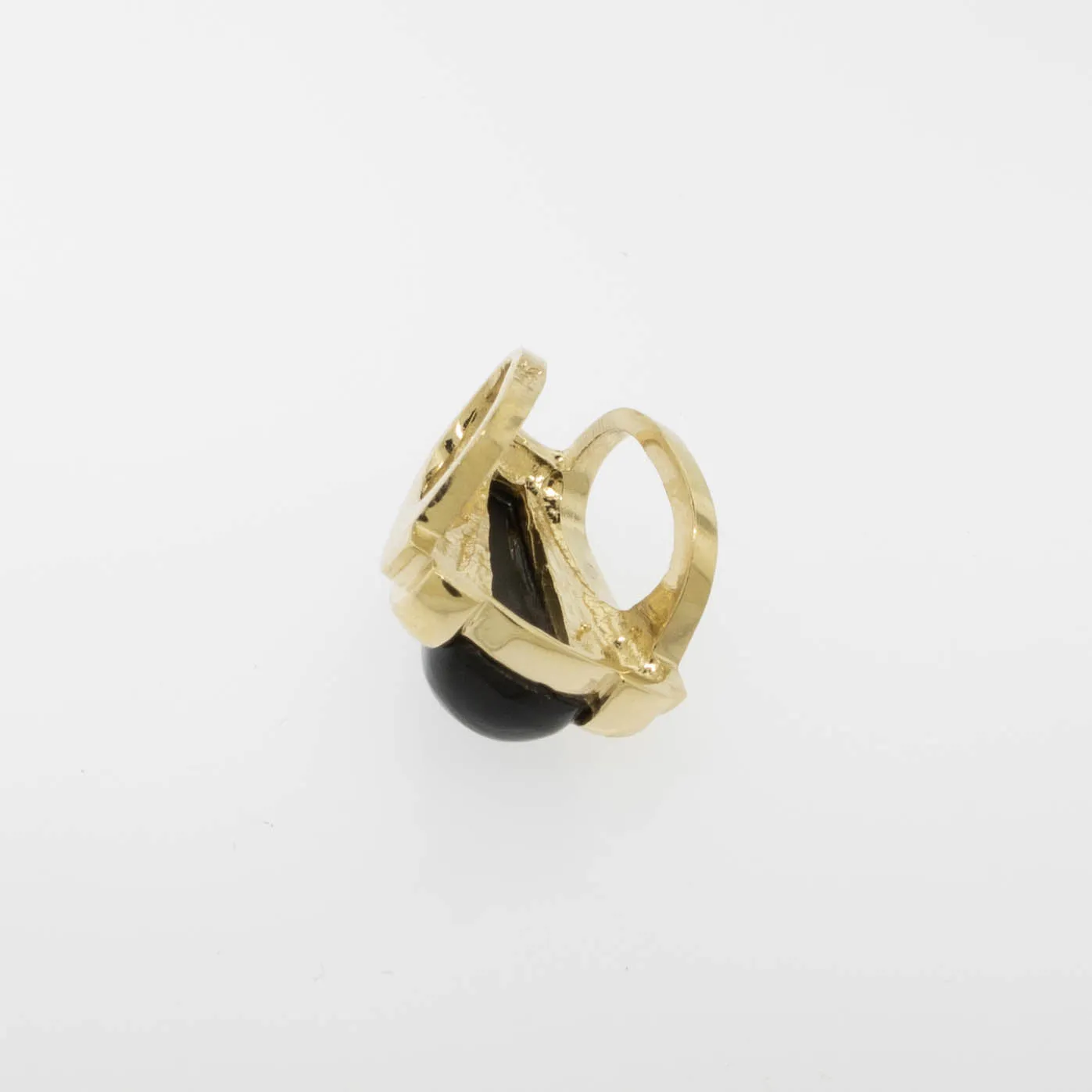 14K Yellow Gold Onyx Slide/Pendant by Siffari from our Estate Collection