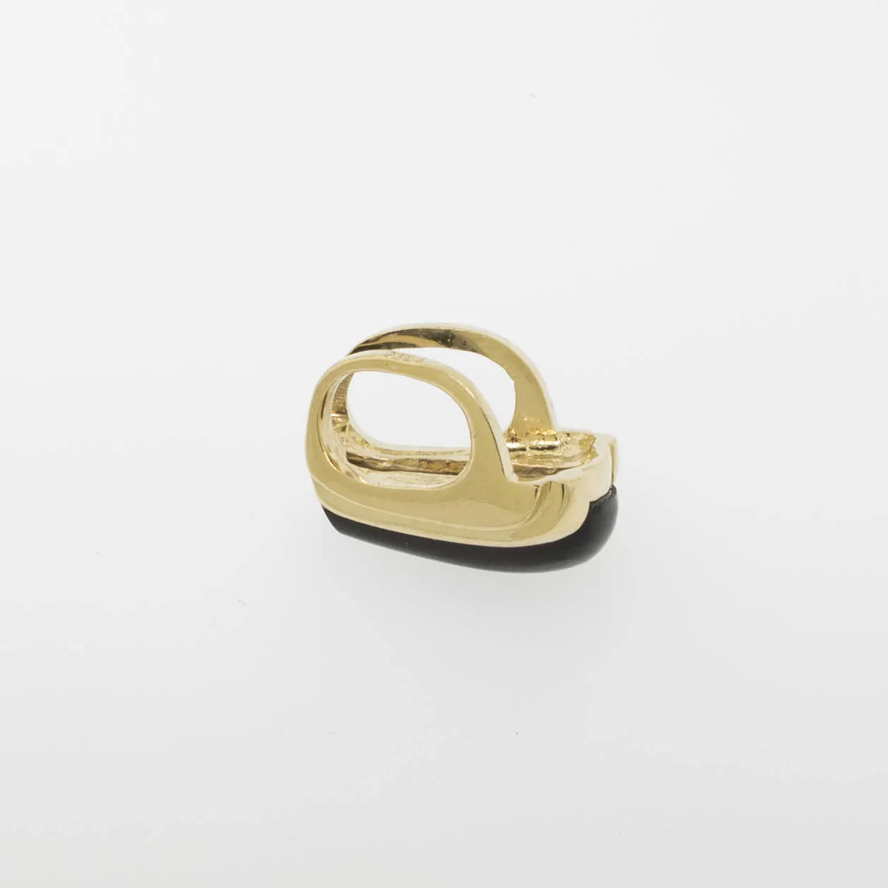 14K Yellow Gold Onyx Slide/Pendant by Siffari from our Estate Collection