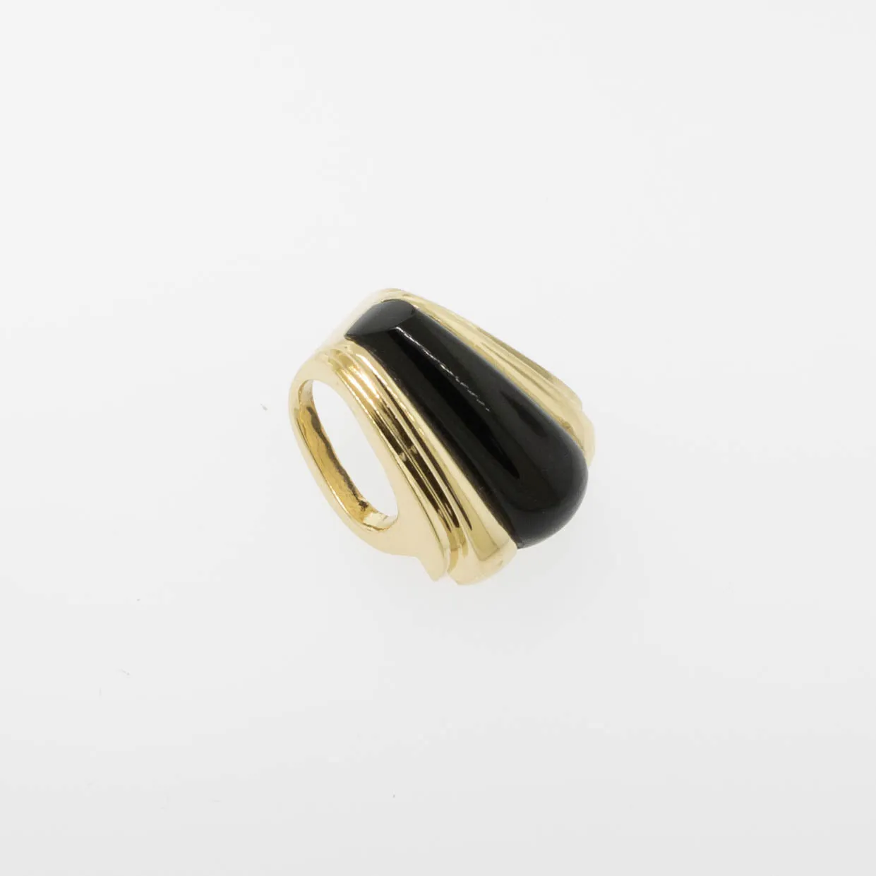 14K Yellow Gold Onyx Slide/Pendant by Siffari from our Estate Collection