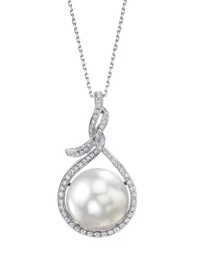 14mm South Sea Pearl & Diamond Thedora Pendant