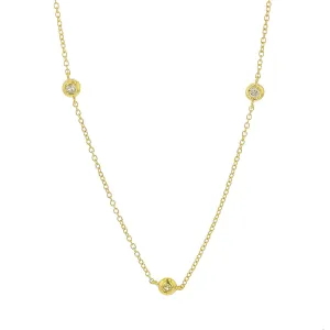 16-Inch 14K Gold Diamonds By-the-Yard Necklace