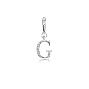 18k Gold Letter "G" Diamond Charms