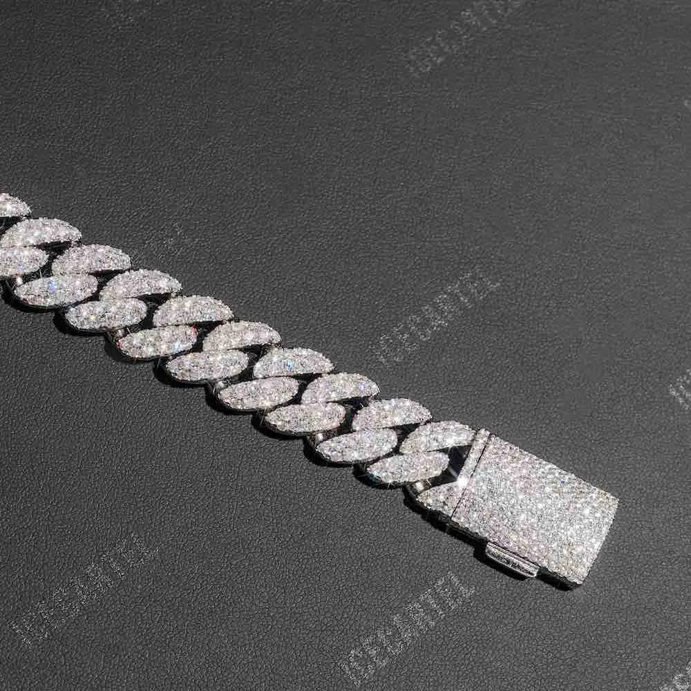 2-Row Iced Out Miami Cuban Link Bracelet 14K Gold - 15MM