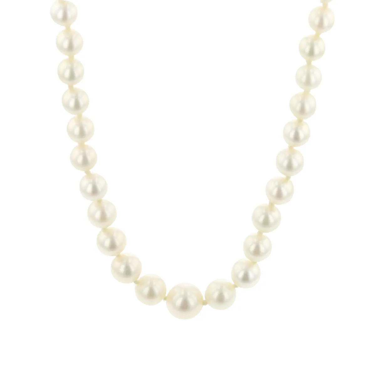 20-Inch Strand of Graduated White Pearls