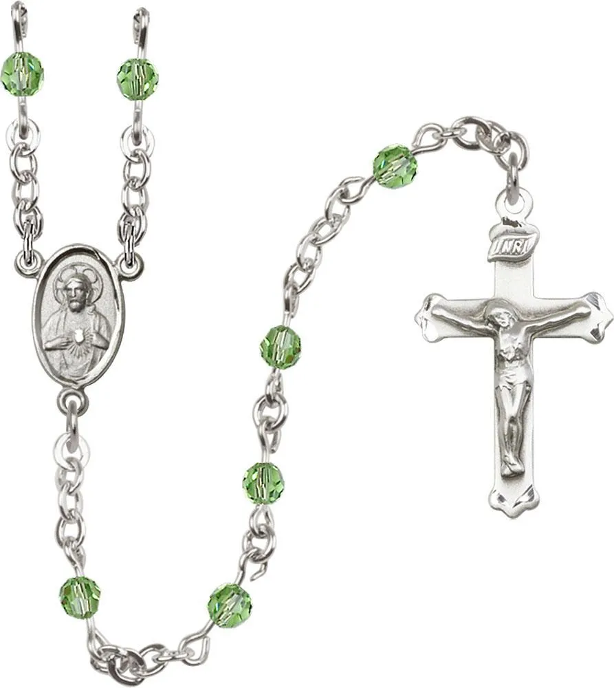 4mm Peridot Swarovski Rosary