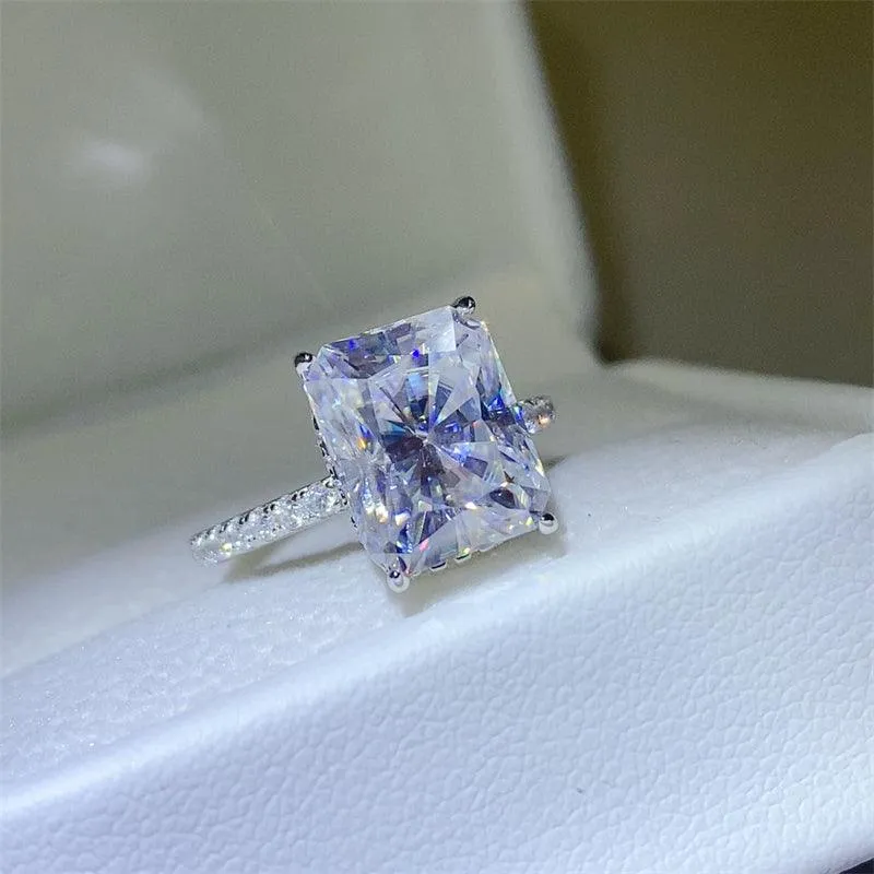 5 Carat Ring Moissanite Zircon 925 Sterling Silver Zircon Jewelry