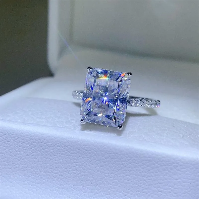 5 Carat Ring Moissanite Zircon 925 Sterling Silver Zircon Jewelry