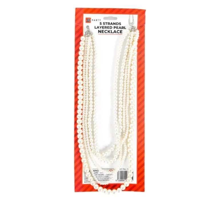 5 Strands Pearl Necklace