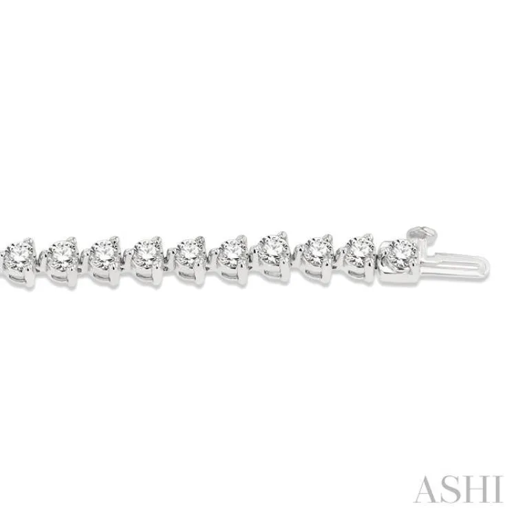 6.00CT RDDM 3 PRONG BRACELET WG 14K-G*