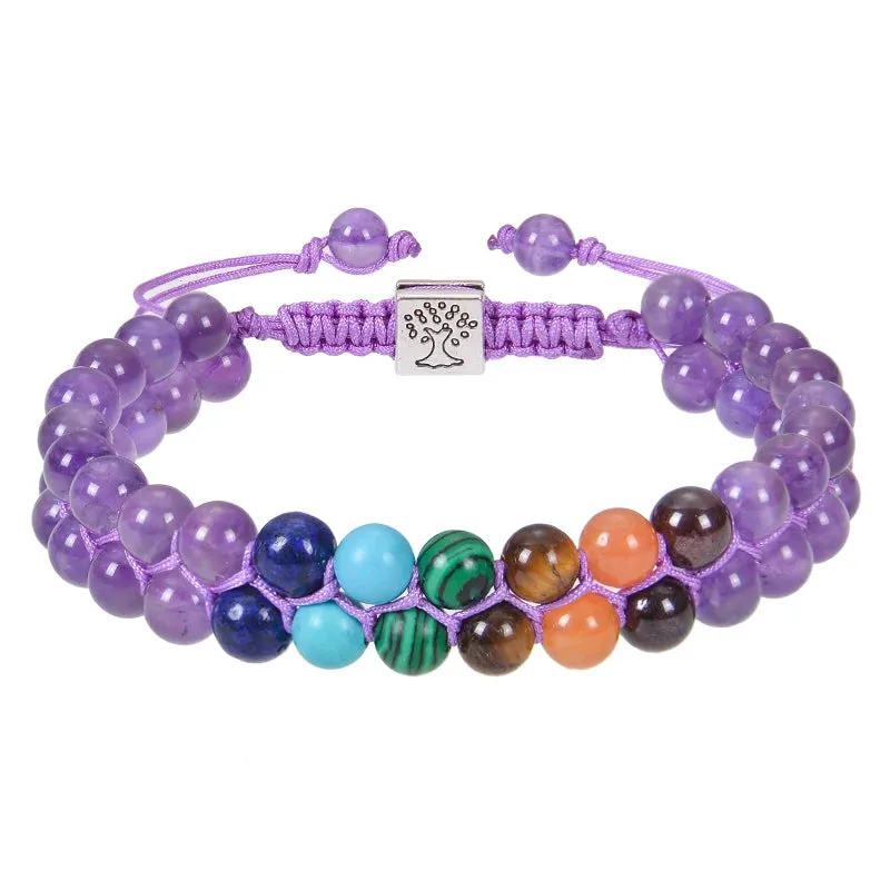 7 Chakra Stone Bead Yoga Meditation Healing Bracelet