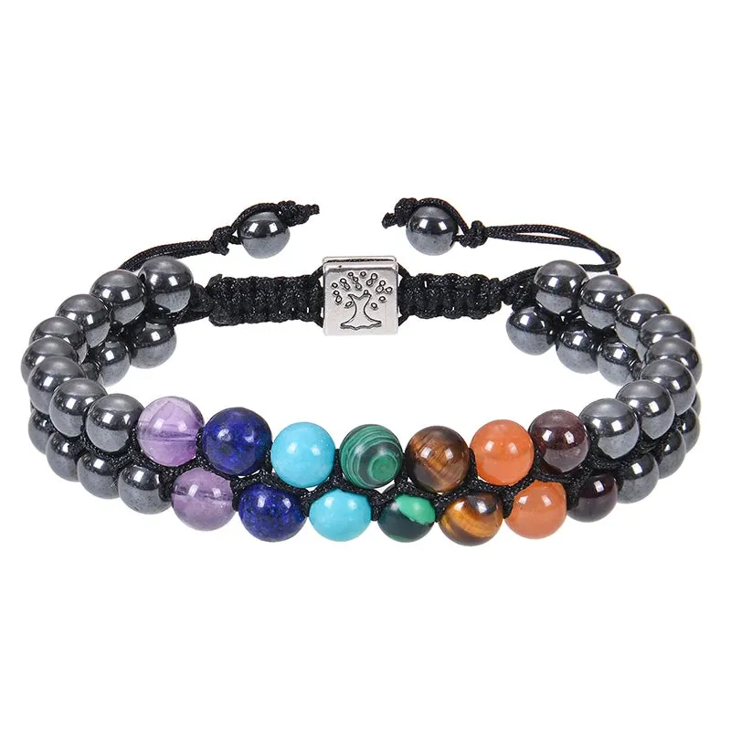 7 Chakra Stone Bead Yoga Meditation Healing Bracelet