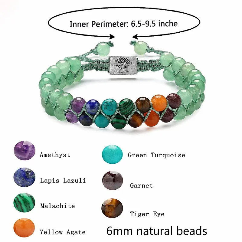 7 Chakra Stone Bead Yoga Meditation Healing Bracelet