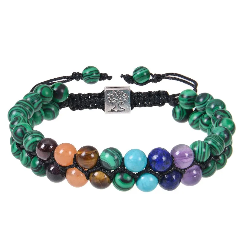 7 Chakra Stone Bead Yoga Meditation Healing Bracelet