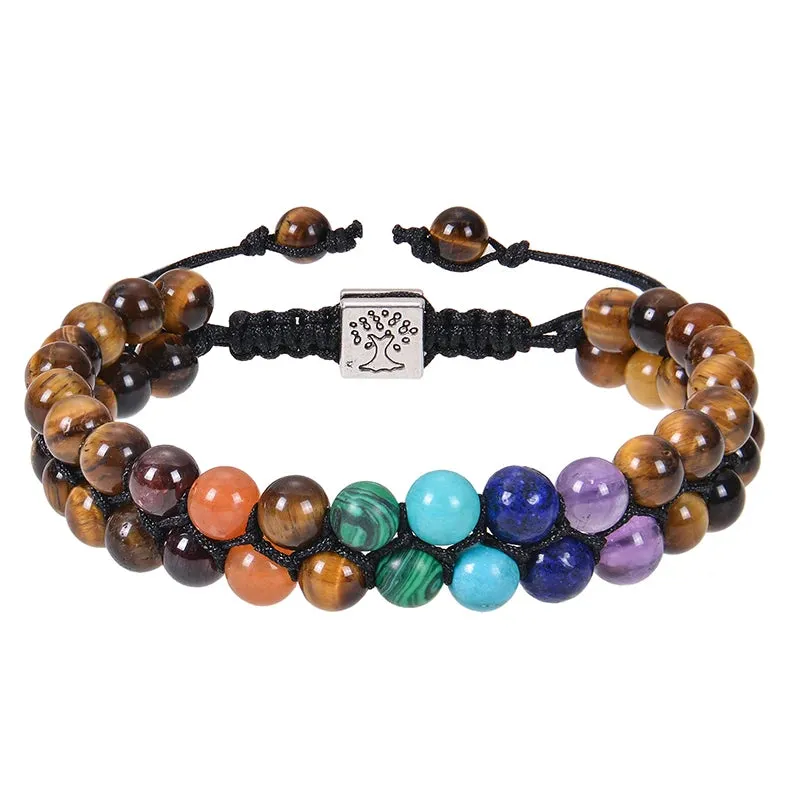 7 Chakra Stone Bead Yoga Meditation Healing Bracelet