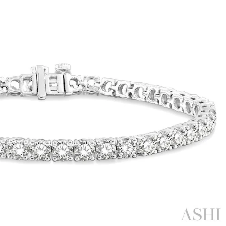 9 ctw Round Cut Diamond Tennis Bracelet in 14K White Gold