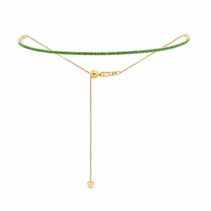 Adjustable Bolo Gemstone Tennis Choker