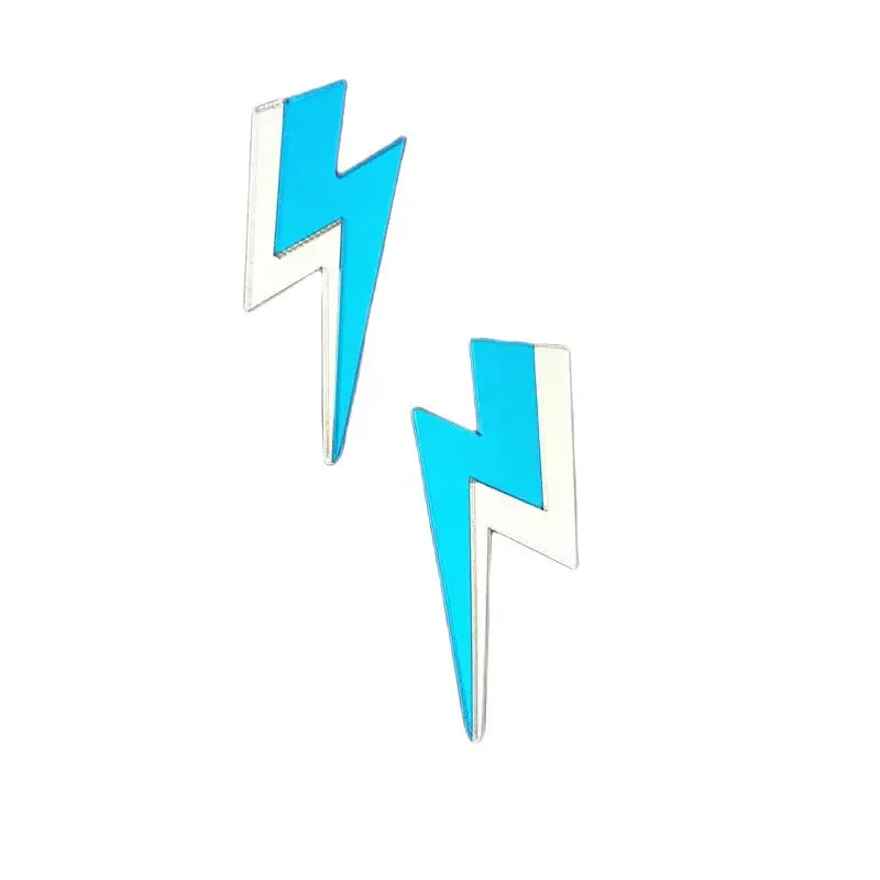 Aesthetic Glitter Lightning Acrylic Stud Earrings