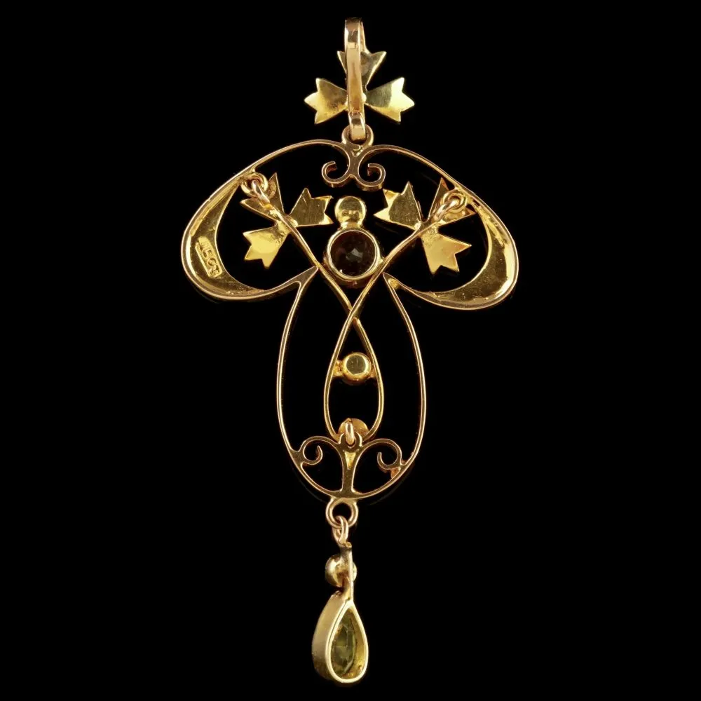 Antique 15Ct Gold Suffragette Pendant Edwardian Circa 1910