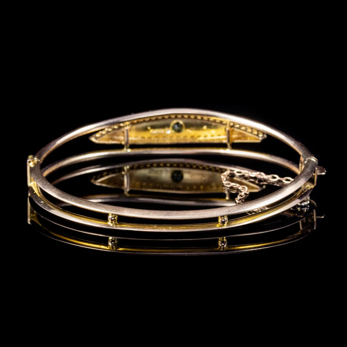 Antique Edwardian Suffragette 9Ct Gold Bangle Circa 1910