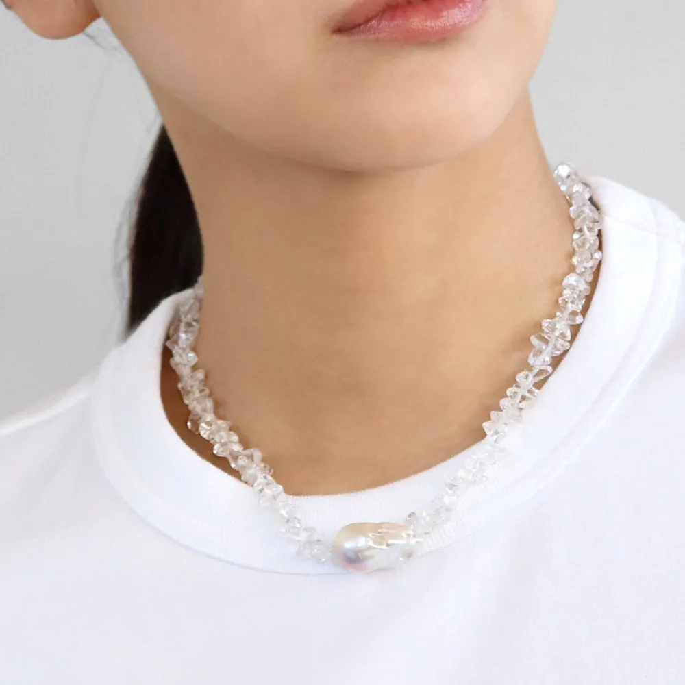 Baroque Pearl Gravel Necklace