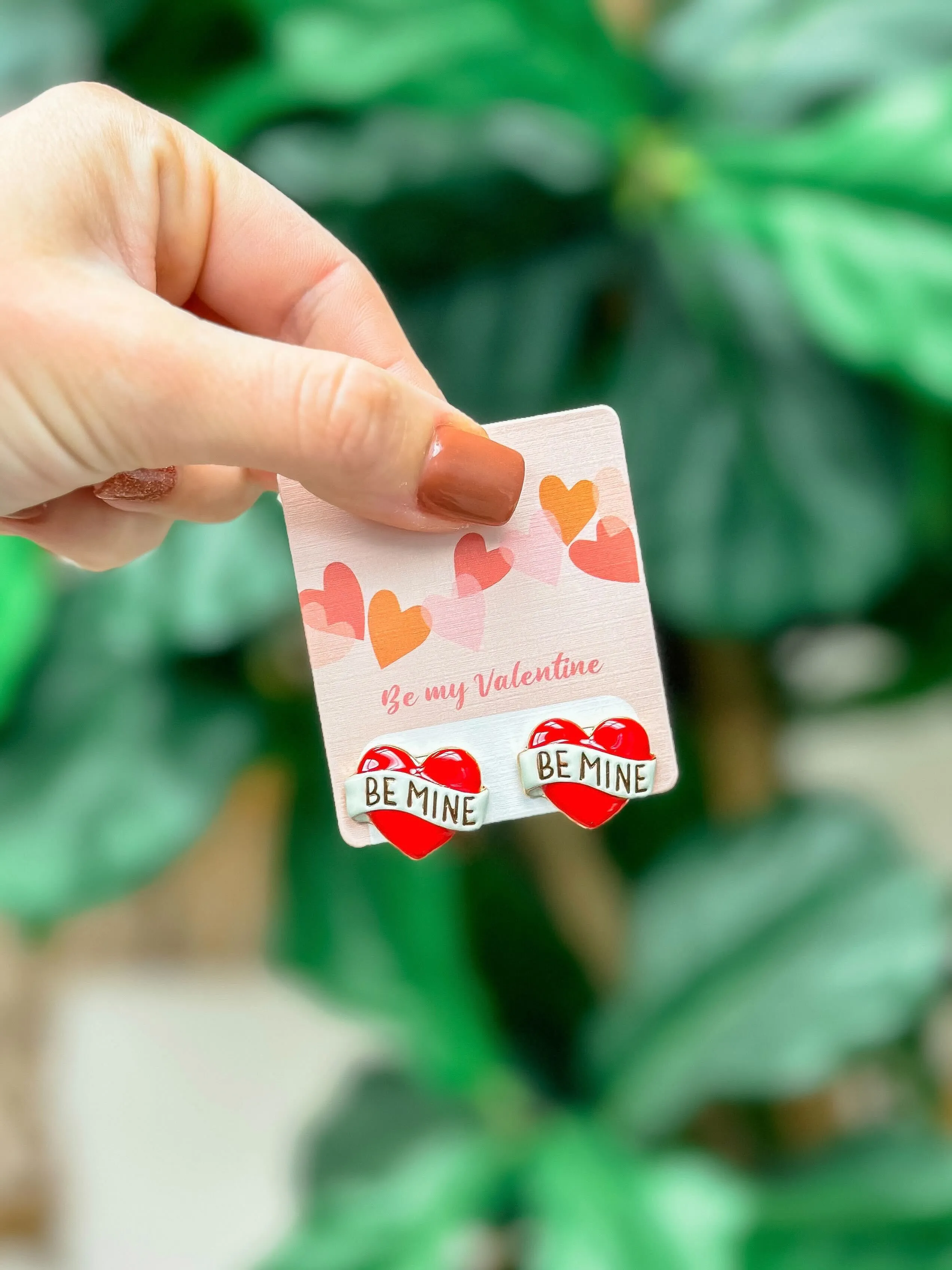 'Be Mine' Heart Stud Earrings