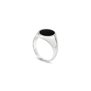 Black Onyx Signet Ring - Sterling Silver