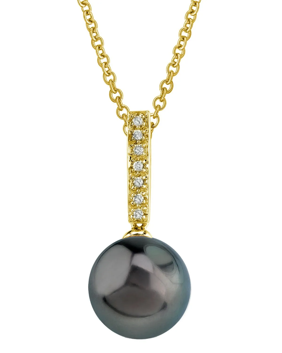 Black Tahitian Pearl & Diamond High Life Pendant