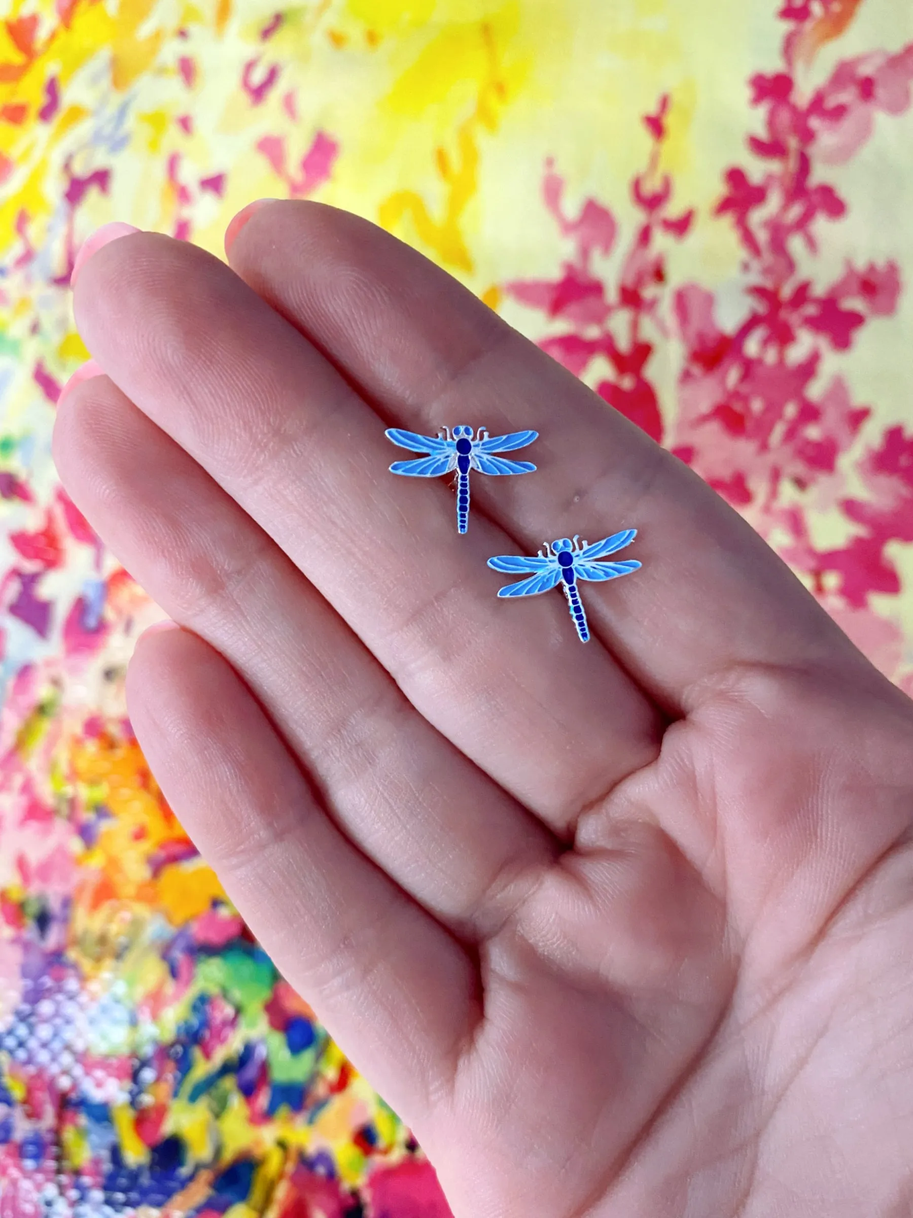 Blue Enamel Dragonfly Posts by Tomas