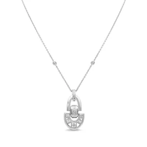 Boodles Deco Design Diamond Pendant On 18" Necklace - 18ct White Gold