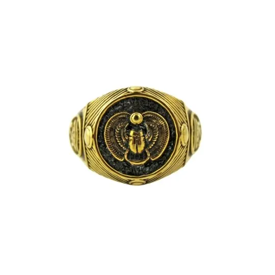 Brass Scarab Ring