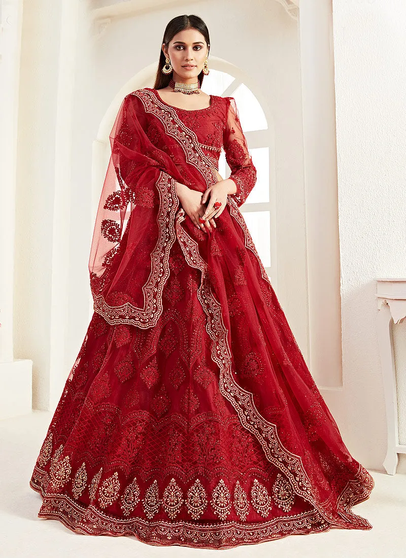 Bridal Red Wedding Lehenga Choli