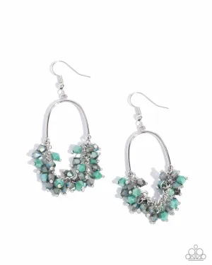 Chandelier Check - Green Earrings - Paparazzi Accessories