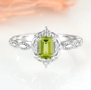 Claire Peridot Ring- Sterling Silver