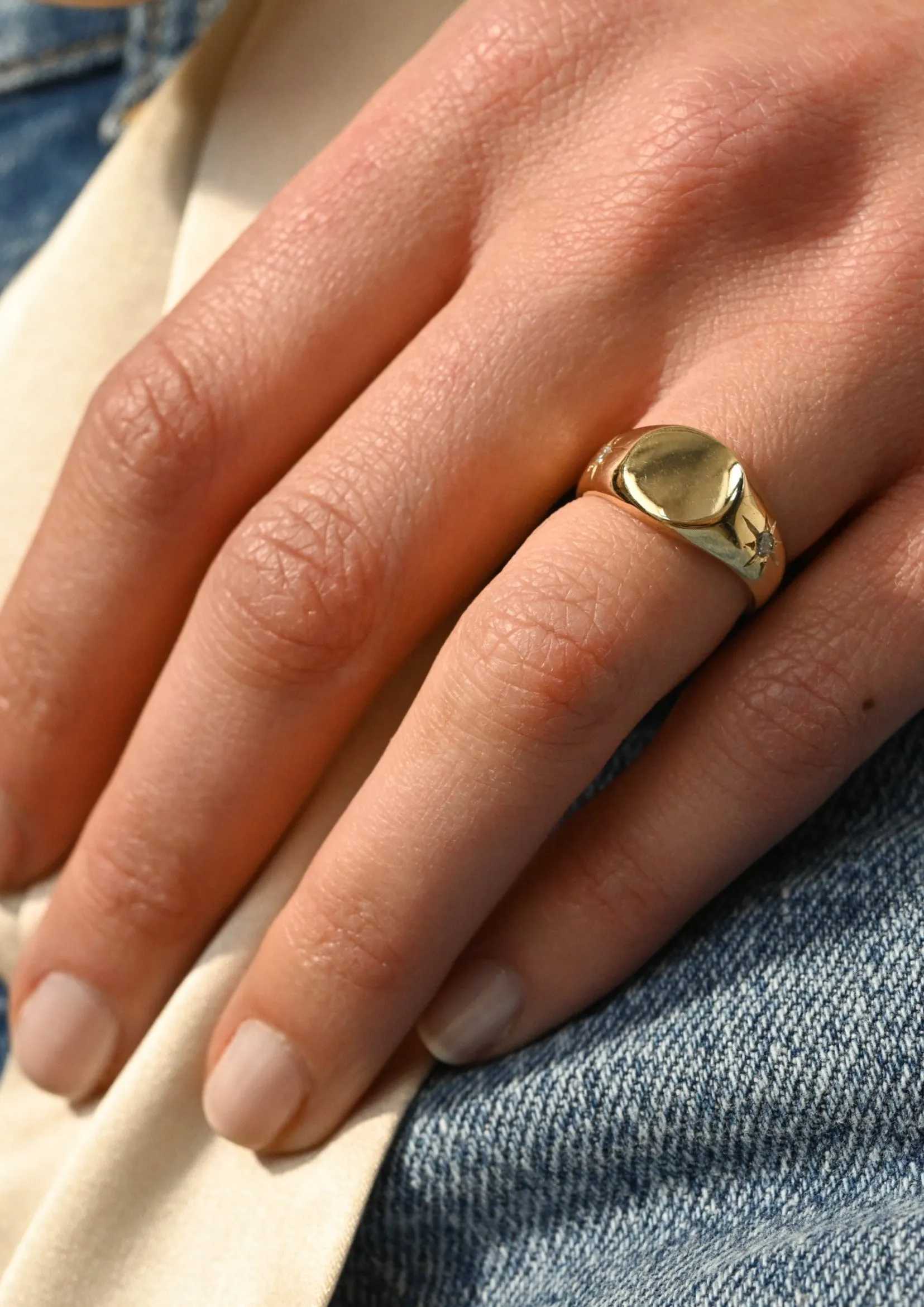 Classic Pinky Signet Ring in Gold