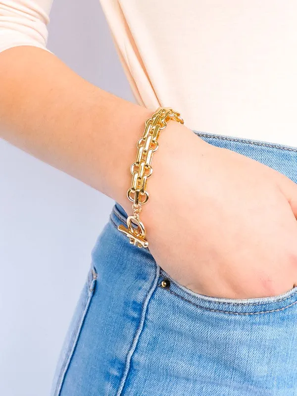 Classic Toggle Chain Link Bracelet