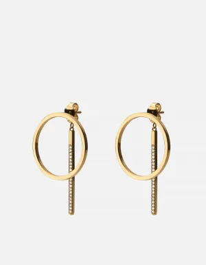 Cora Earrings, Gold Vermeil/Sapphire