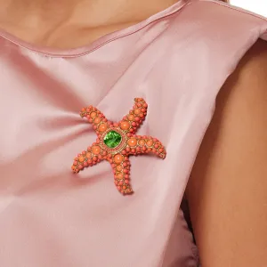 Coral Starfish Pin