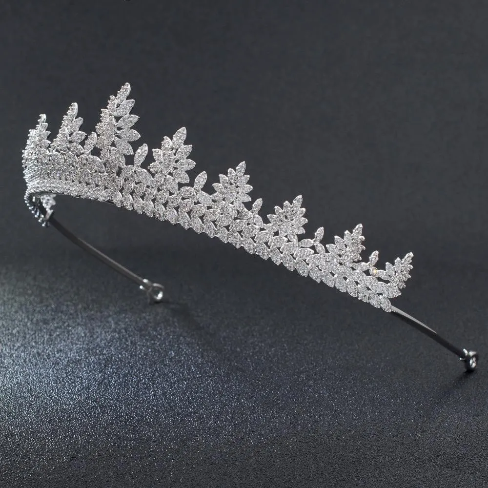 Cubic zircon wedding bridal tiara diadem hair jewelry CH10206