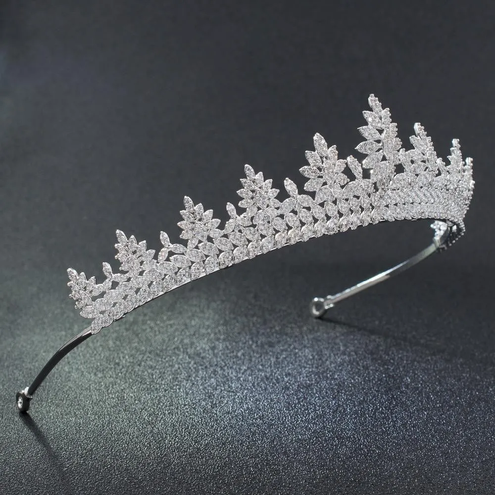 Cubic zircon wedding bridal tiara diadem hair jewelry CH10206