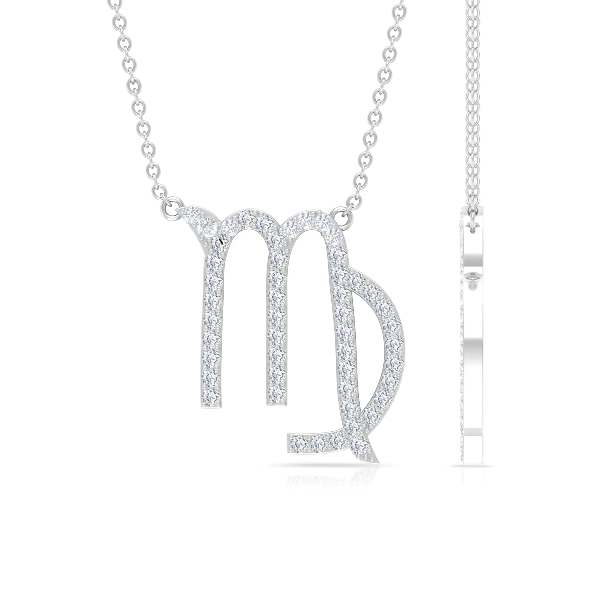 Cubic Zirconia Virgo Zodiac Necklace