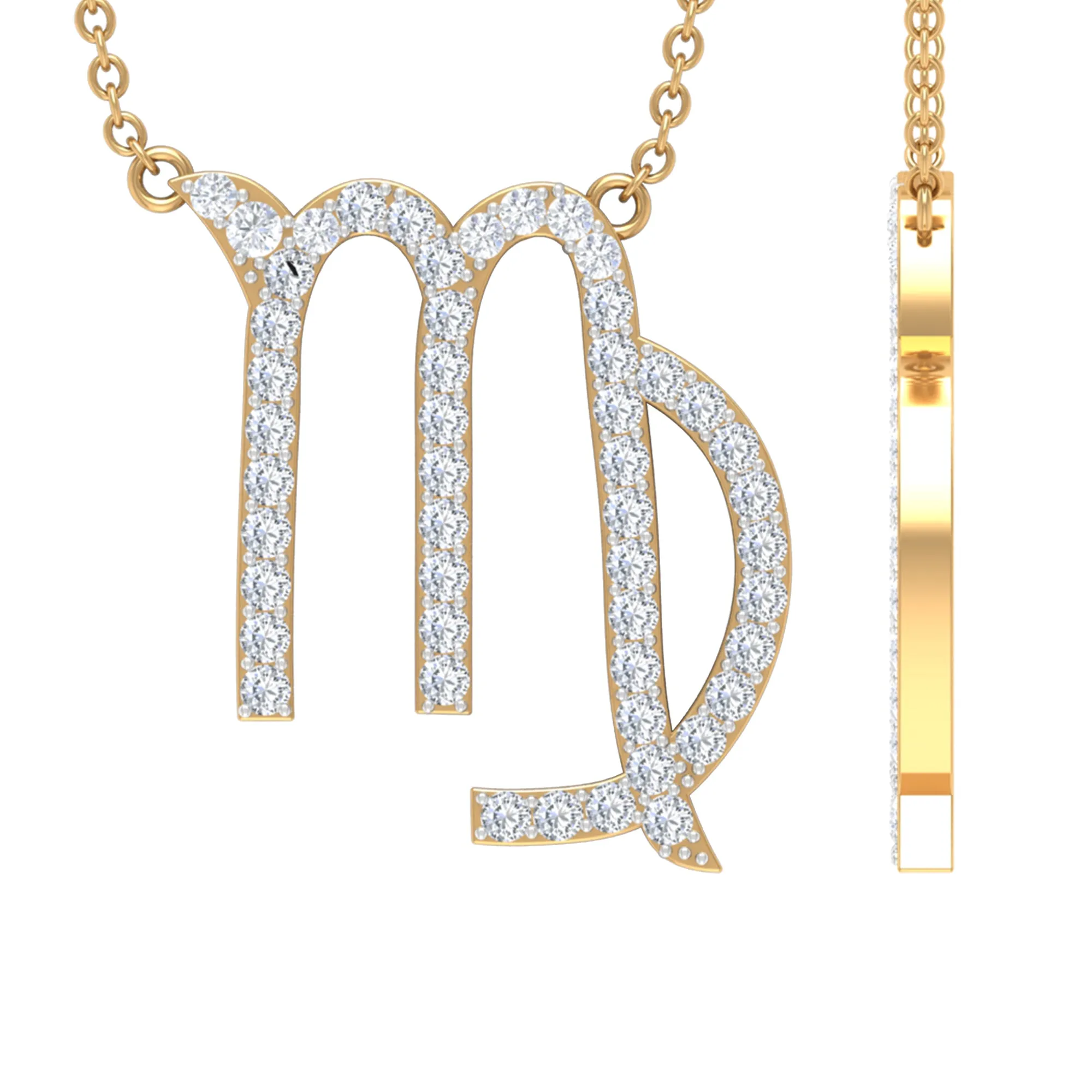 Cubic Zirconia Virgo Zodiac Necklace