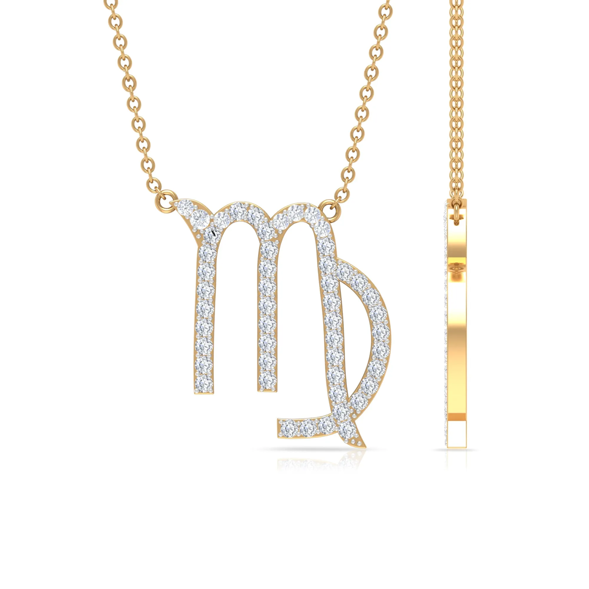 Cubic Zirconia Virgo Zodiac Necklace